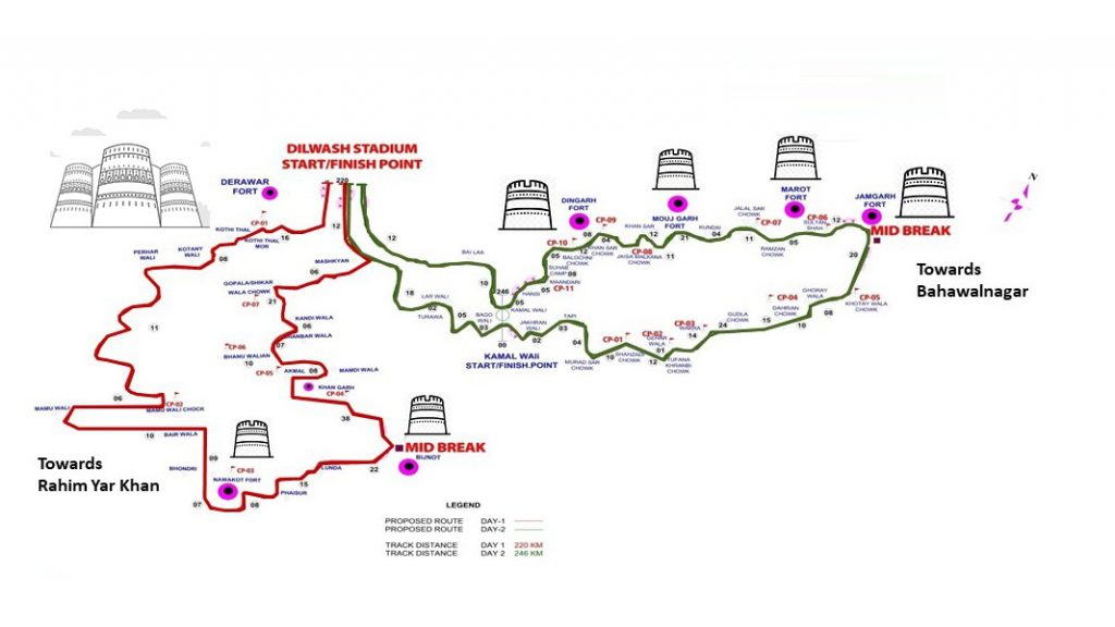Cholistan jeep rally track map